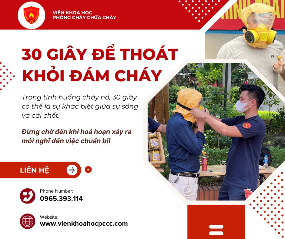 Bạn có 30 GIÂY để thoát khỏi đám cháy – Mặt nạ phòng độc có giúp bạn an toàn?