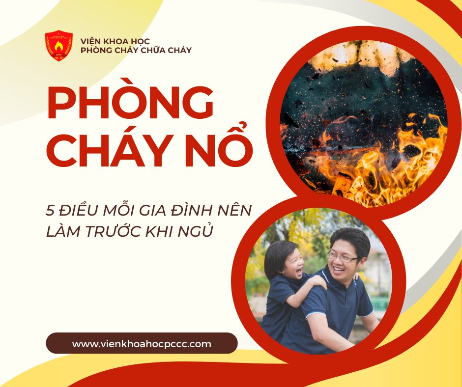 [CHECK-LIST] 5 ĐIỀU MỖI GIA ĐÌNH NÊN LÀM TRƯỚC KHI NGỦ – ĐỂ PHÒNG CHỐNG CHÁY NỔ