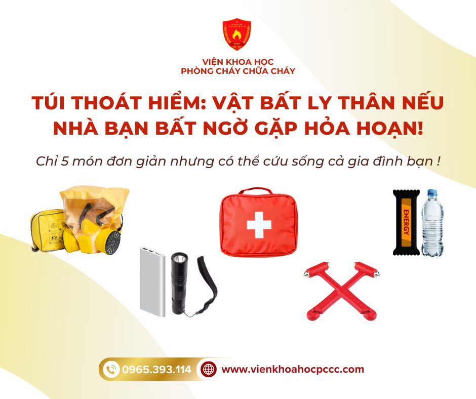Túi thoát hiểm: Vật bất ly thân nếu nhà bạn bất ngờ gặp hỏa hoạn!