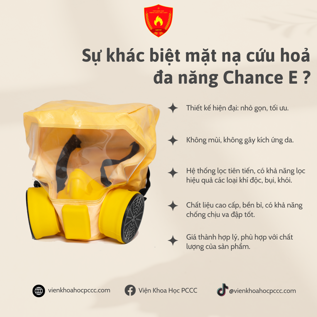 Mặt Nạ Cứu Hoả Đa Năng Chance E - Bảo Vệ Sự Sống Của Bạn Và Gia Đình 